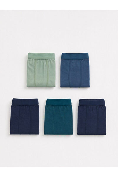 LC Waikiki Vizyon New Season Navy Blue Boys' Boxer Shorts 5-Pack