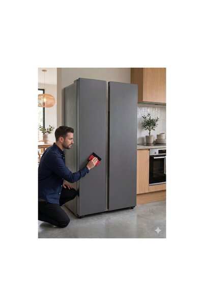 Ferizli Reklam Metallic Gray Adhesive Foil - Furniture, Glass, and Cabinet Covering Foil - Water Resistant
