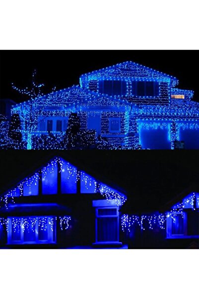 Toolsy Instalatie Solara Craciun Turturi, IP44, 5 m, 143 Led-uri, Perdea Fran...