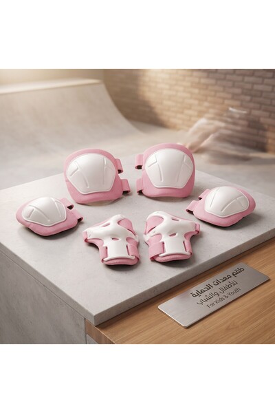 Primo Plus A pink protective gear set for children and youth, including knee,...