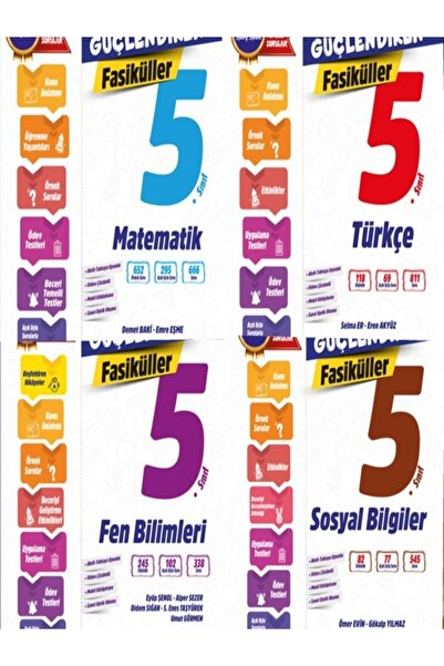 Ankara Yayıncılık 5.SINIF GÜÇLENDİREN FASİKÜL 4'LÜ SET (TÜRKÇE,MATEMATİK,FEN,...