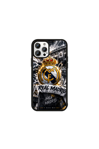 Generic Brand Husa Premium iPhone 14 Pro Max Real Madrid - Model Alb & Auriu