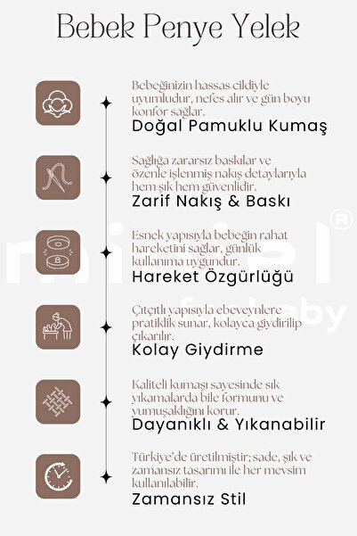 Miniel Erkek Bebek %100 Pamuklu Ayıcık Nakışlı 3-6-9 Ay Penye Bebek Yelek
