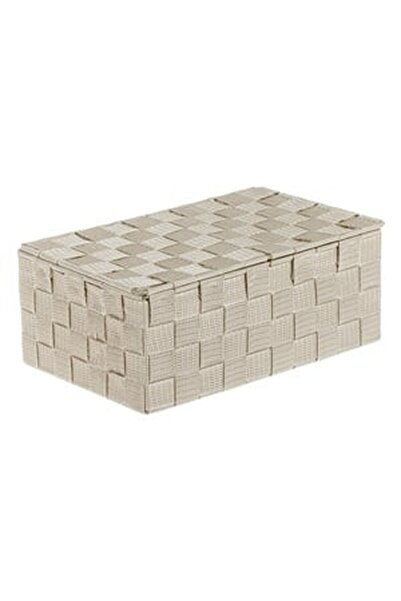 CBD CORAL BEST DEALS Cutie de Depozitare Metalica Bej cu Capac 27.5x17.5x11cm