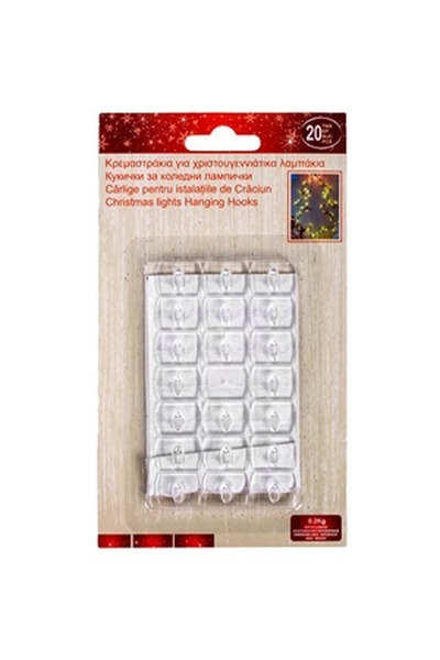 CBD CORAL BEST DEALS Carlige Autocolante Transparente (Ideale pentru Luminite...