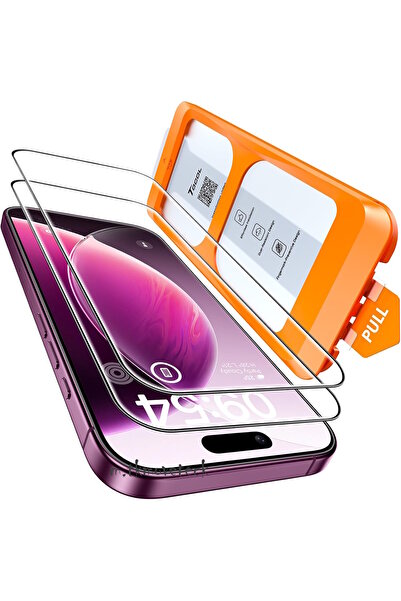 m.tk moveteck Apple iPhone 18 Pro Uygulama Aparatlı Tam Kapatan Temperli Ekra...