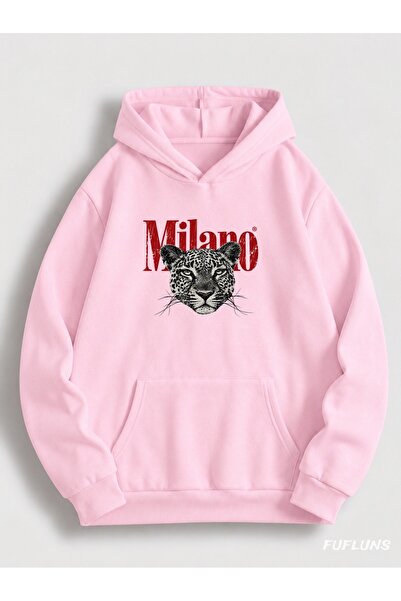 FUFLUNS Milano Printed Oversized Unisex Hooded Sweatshirt