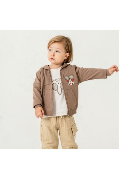 blumi kids 3-Piece Boy's Muslin Set with Cardigan