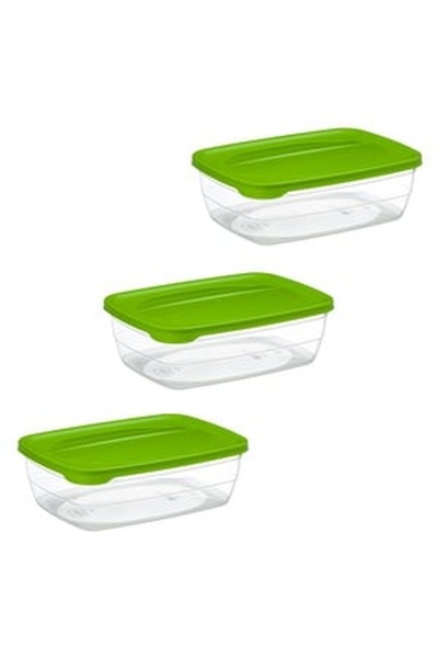 CBD CORAL BEST DEALS Recipiente Alimente Capac Verde 2l - 3 buc, 20x12x8 cm, ...