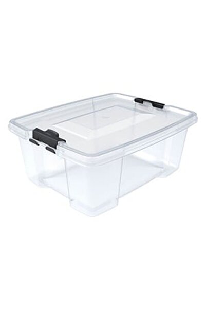 CBD CORAL BEST DEALS Cutie de Depozitare din Plastic Transparent cu Capac 20L