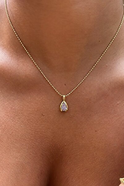 Lavian Accessories Zirkon Taşlı Damla Taş Kolye