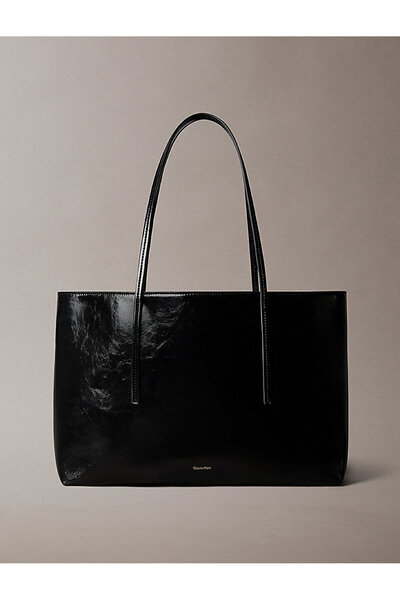 Calvin Klein Foil Logo Glossy Tote Bag