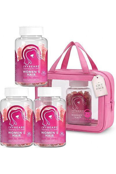 IvyBears Women Hair Vitamins – 3 Month Supply Bundle – Vegan Biotin Gummies f...
