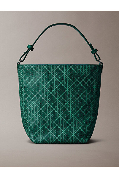 Calvin Klein Allover Emblem Logo Bucket Bag