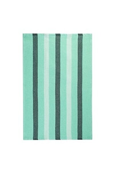 CBD CORAL BEST DEALS Prosop de Bucatarie Verde Menta Gri cu Dungi Albe 60x40cm
