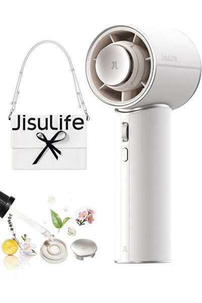 JISULIFE مروحة محمولة Pro1 Mini، مروحة توربو محمولة مع جلد PU عالي الجودة، [و...