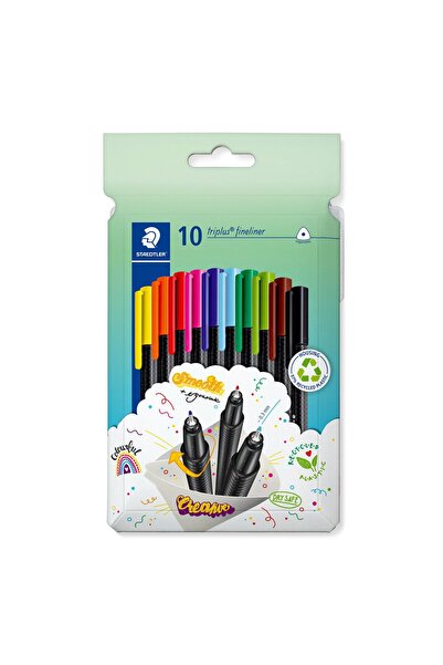 Staedtler Set de 10 finelineri colorate Triplus 0.3 mm 334 C10