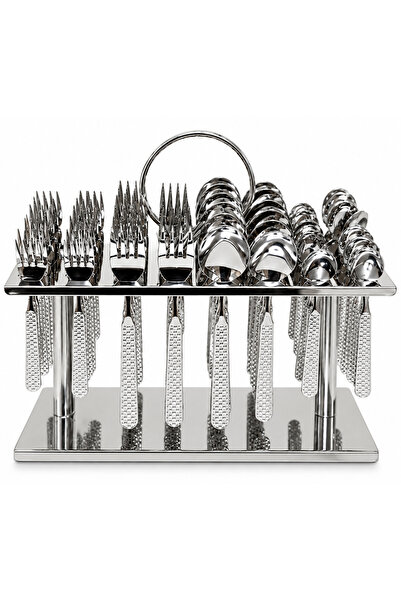 ABAREEK Stainless Steel Spoon Set with Stand 48 Pieces