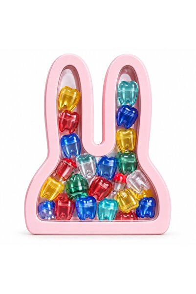Meying Cutie pentru pastrarea dintisorilor de lapte Rabbit, cu recipiente ind...