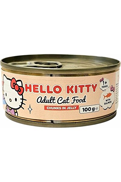 Hello Kitty طعام رطب بنكهة السلمون للقطط 100 جرام