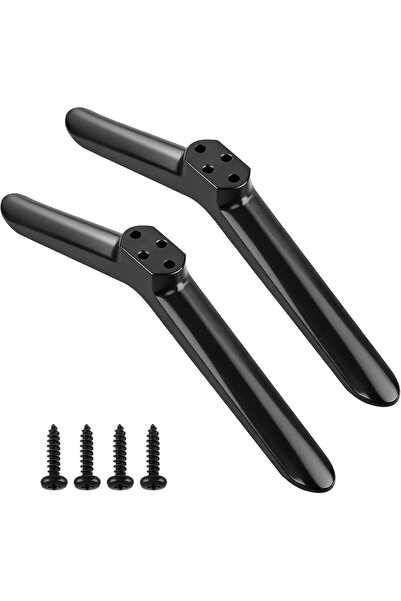 SYOSI 2PCS Universal TV Stand Base Pedestal Feet, Durable ABS TV Table Top De...