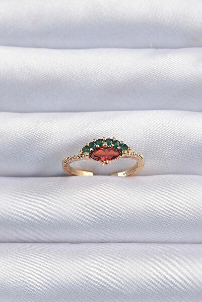 Livenda Brass Colorful Zircon Stone Adjustable Watermelon Model Ring Tj-Byk3295