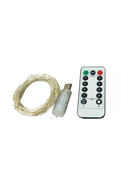 Lemon Hub Instalatie Craciun, alb cald, 50 LED-uri, 5 metri, USB, Telecomanda...