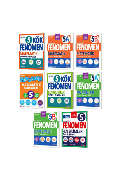 Fenomen Yayıncılık Fenomen Okul 2027 5. Sınıf Matematik + Fen Bilimleri Kök +...