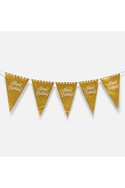 CBD CORAL BEST DEALS Stegulete Party Metalizate Aurii "Happy Birthday" 3, 6m ...