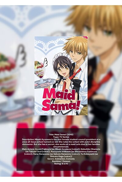 OEM Αφίσα Ινφογραφικό Maid Sama, Ρομαντικό Άνιμε, Χαρτόνι 250γρ, Α4
