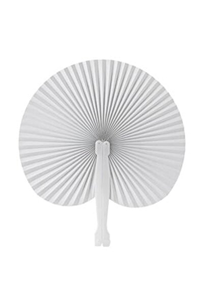 CBD CORAL BEST DEALS Evantai Fabricat Manual din Hartie Alba 14.5cm, Plastic