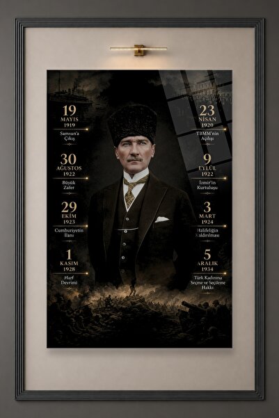HMDS CONCEPT Mustafa Kemal Atatürk Cam Tablo 497