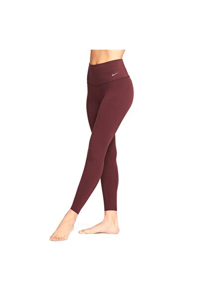 Nike Bordo Dri-Fit Zenvy High Rise 7/8 Kadın Antrenman Tayt Melisa Spor