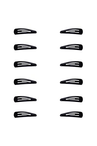 CBD CORAL BEST DEALS Clame Negre de Par 4.5cm - 12buc, Negru