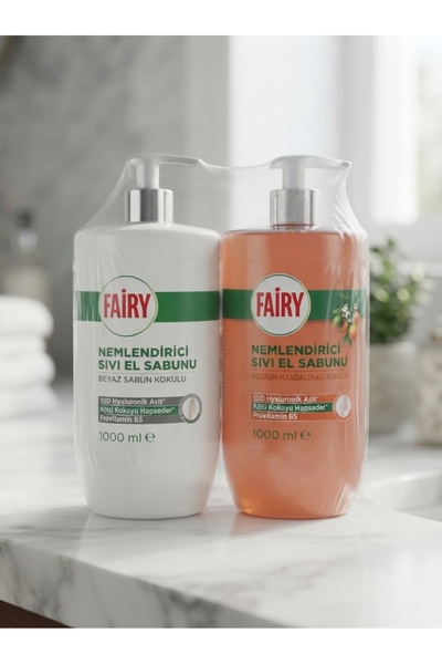 Fairy صابون سائل لليدين بالبرودوم واليوسفي والصابون الأبيض 2x1000 مل