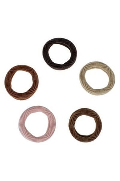 CBD CORAL BEST DEALS Elastice Par Frotte Groase Maro Bej Roz pentru Femei - 5buc