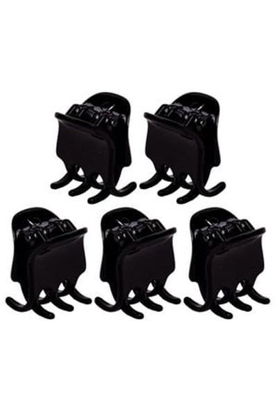 CBD CORAL BEST DEALS Clama Par Neagra Mata pentru Femei 2.5cm - 5buc, Plastic