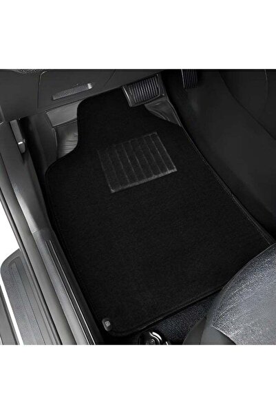 BYSON Durable Waterproof Car Floor Mats 3-Piece Set - Universal Fit Foot Mats for Sedan SUV - Soft Non Slip Heavy Duty Interior Carpet Protector - Easy to Clean Front and Rear Vehicle Mats (Black)