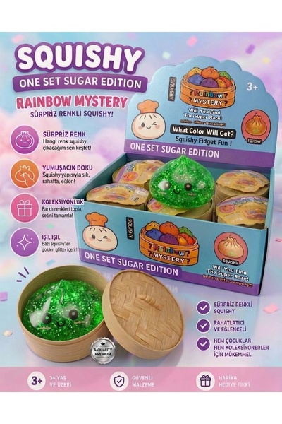 vittuc 2 Adet Büyük Boy Çin Mantısı Squishy – Yumuşacık Sürpriz Renkli Stres ...