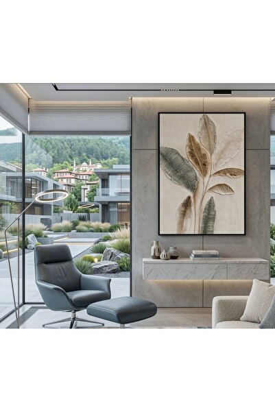 BİEV Modern Rölyef Tuval İthal Tablo Çerçeveli 80x120 cm
