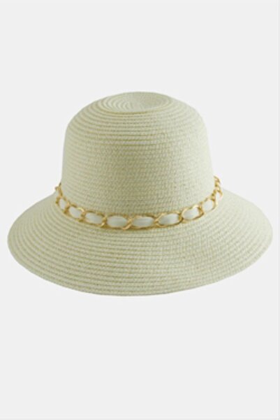 HOŞGÖR ACCESSORIES Fiyong Chain Braided Straw Hat