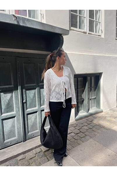 Siraj Pi̇etri̇ Knitted Leather Hand and Shoulder Women's Bag
