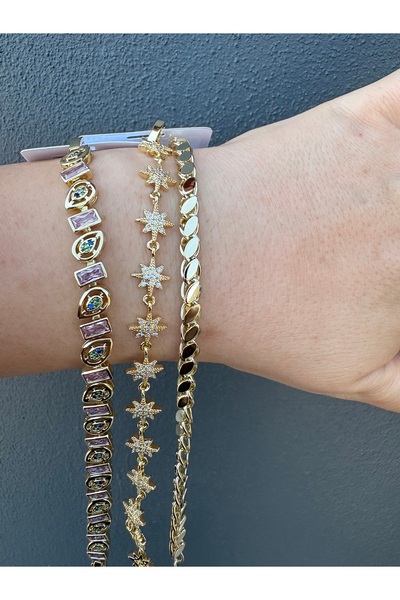 XP 3lü kombin seti 14ayar altın kaplama kadın bileklik Xuping JEWELRY ve CM J...