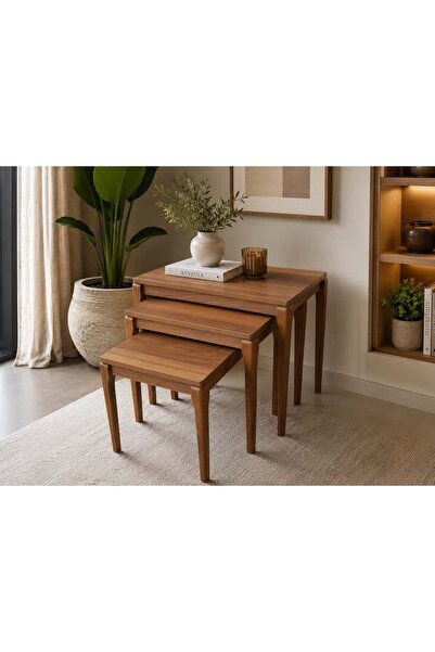 Balconica Elegance Ahşap Zigon Sehpa