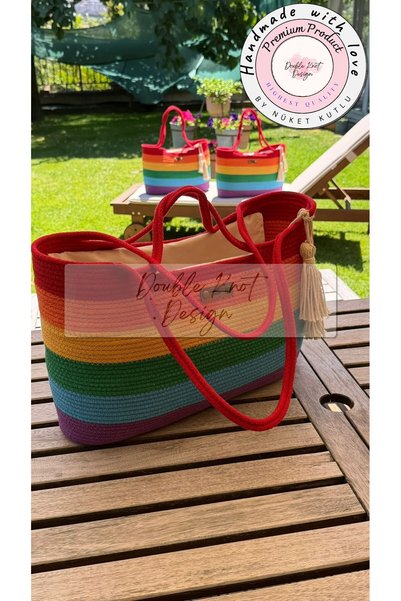 DOUBLE KNOT DESİGN Plaj Çantası , Kol Çantası, El Çantası Clutch, Portföy , K...