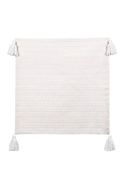 CBD CORAL BEST DEALS Fata de Perna Decorativa Ecru cu Franj 45x45cm