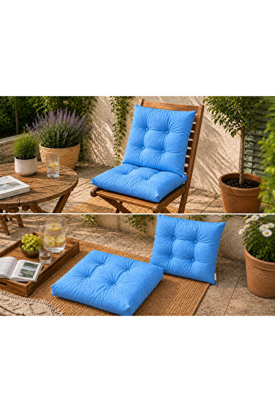 Yuvina 50x50 cm Kapitone Sandalye Minderi – Kare Oturma Minderi – Ev, Balkon,...