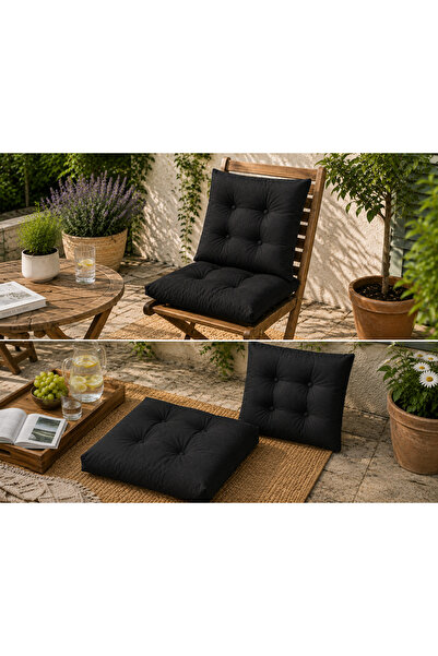 Yuvina 50x50 cm Kapitone Sandalye Minderi – Kare Oturma Minderi – Ev, Balkon,...