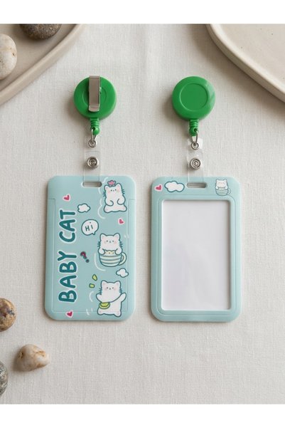 Generic Brand ‎حامل بطاقات الهوية بتصاميم لطيفة مع بكرة سلك قابلة للسحب Cute ...