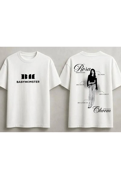 SVART WEAR Rora Babymonster Choom Tasarımlı Baskılı Unisex Oversize %100 Pamu...